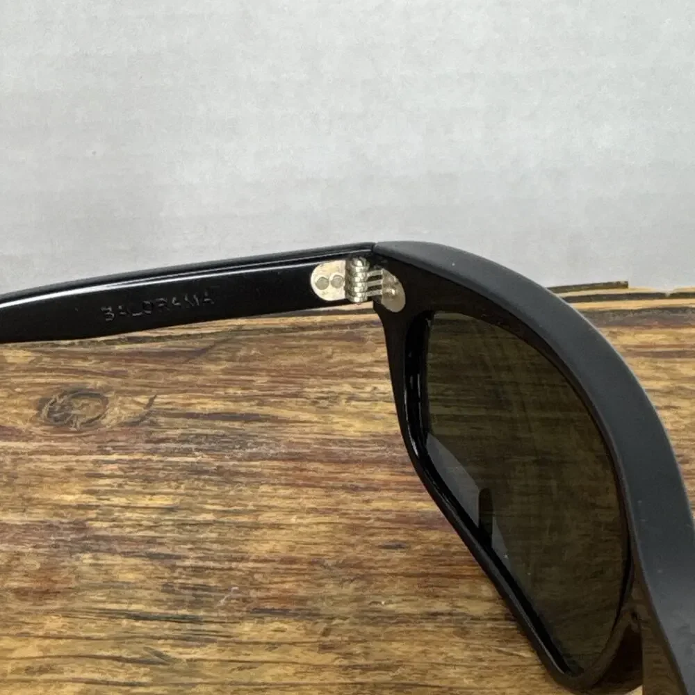 Vintage B&L Ray-Ban Balorama Sunglasses Black USA Wraparound w/ Case Dirty Harry